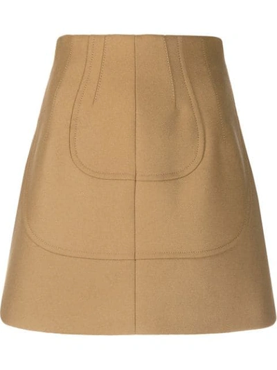 Shop N°21 Panelled A-line Skirt In Neutrals