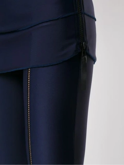 Shop Andrea Bogosian Cut Out Flared Trousers In Blue