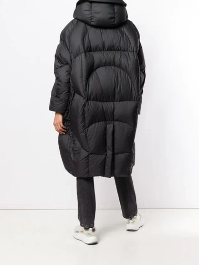 Shop Chen Peng Oversized Padded Coat In Black