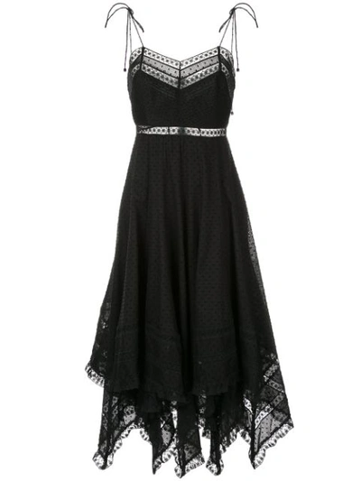 Shop Zimmermann Juno Pintuck Scarf Dress In Black