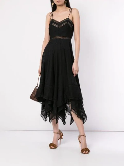 Shop Zimmermann Juno Pintuck Scarf Dress In Black