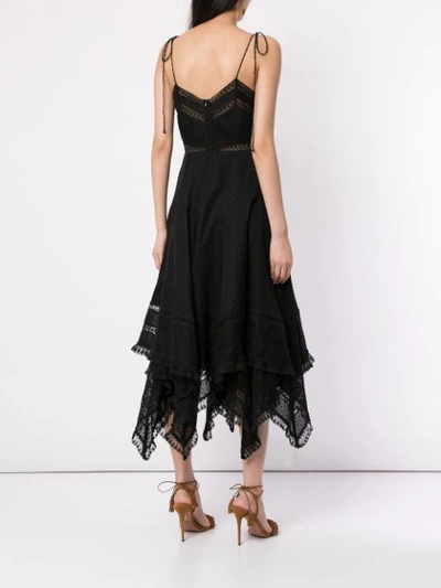 Shop Zimmermann Juno Pintuck Scarf Dress In Black