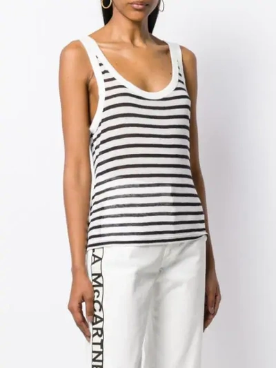 Shop Alexander Wang Striped Tank Top In White