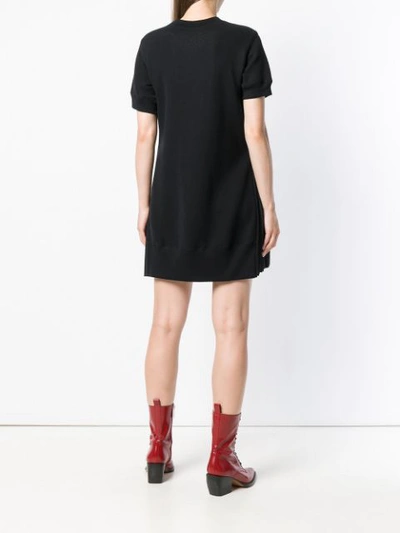 Shop Sacai Zip-detail Mini Dress - Black