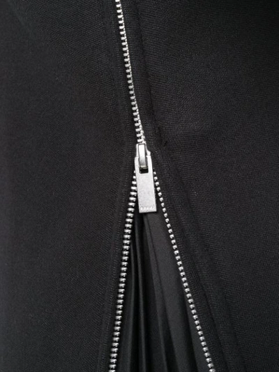 Shop Sacai Zip-detail Mini Dress - Black