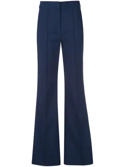 Shop Diane Von Furstenberg Flared Trousers In Blue