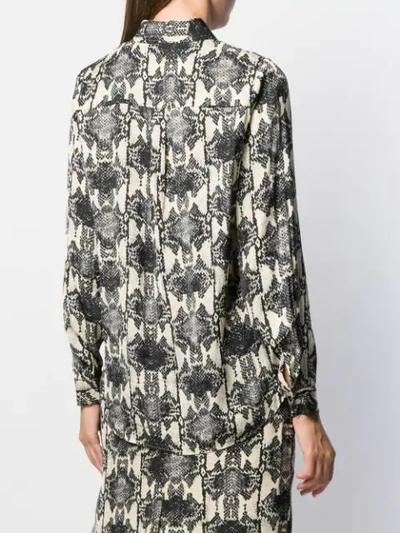 Shop Essentiel Antwerp Long Sleeved Printed Shirt In T1ow C1 Off White