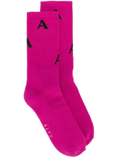 Shop Alyx 1017  9sm A Knit Socks - Pink