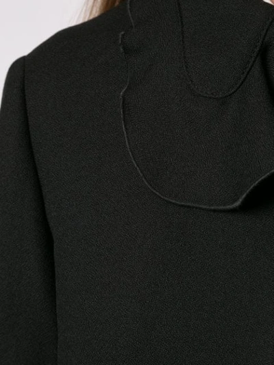 Shop Giambattista Valli Ruffle Detail Cropped Jacket In Black