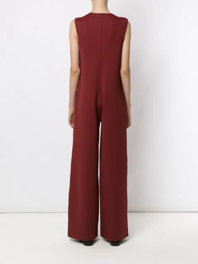 Shop Mara Mac Zipped Jumpsuit - Red