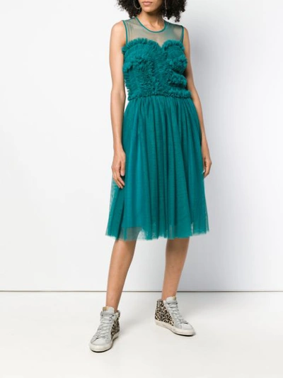 Shop P.a.r.o.s.h . Ruffled Flared Dress - Green