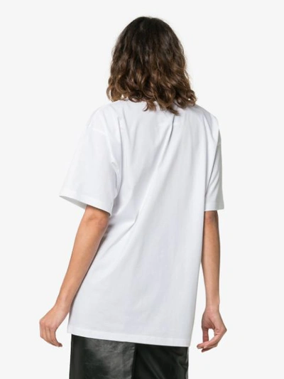 MOSCHINO COUTURE刺绣全棉LOGO T恤 - 白色