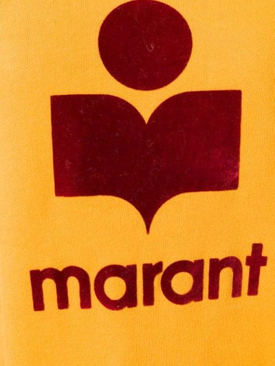 Shop Isabel Marant Étoile Logo Print Sweatshirt In Saffron