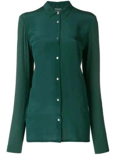 Shop Woolrich Pointed Collar Shirt - Green