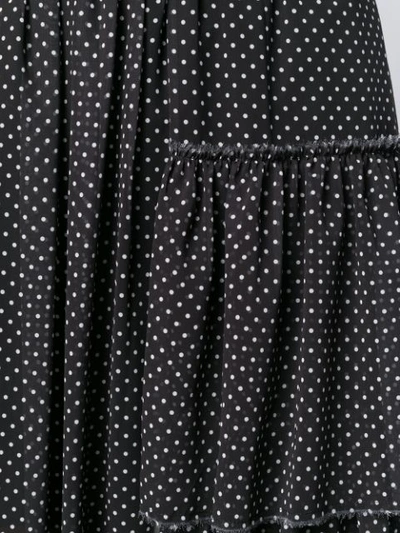 Shop Loewe Midi Pleated Skirt In Black