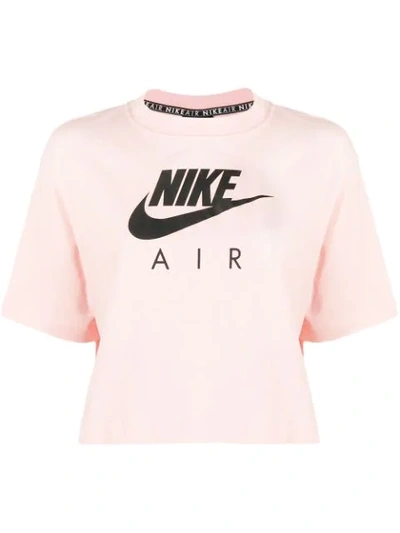 Shop Nike Logo Print T-shirt In Pink