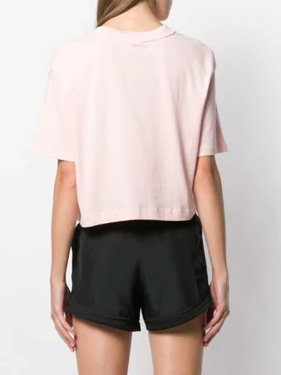 Shop Nike Logo Print T-shirt In Pink