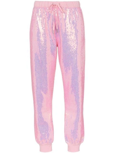 Shop Ashish X Browns Badass Sequin Embellished Track Pants In Pink