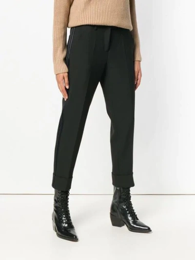 Shop Cambio Straight Cropped Trousers - Black