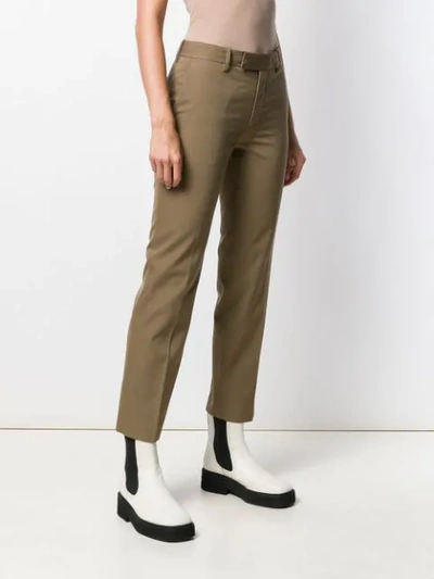 Shop Helmut Lang Slim-fit Trousers In Green