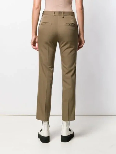 Shop Helmut Lang Slim-fit Trousers In Green