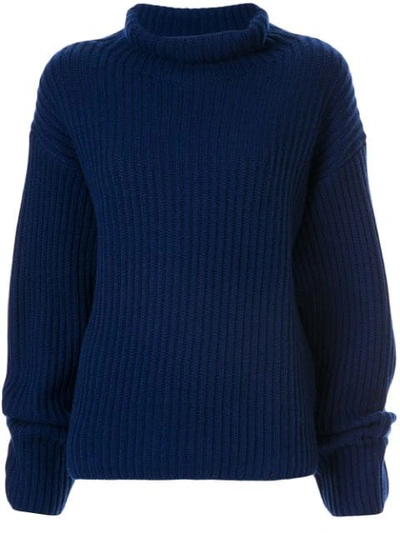 Shop Sofie D'hoore Cashmere Rollneck Sweater In Blue