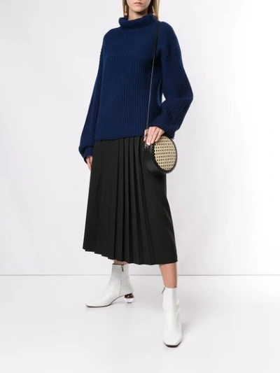 Shop Sofie D'hoore Cashmere Rollneck Sweater In Blue
