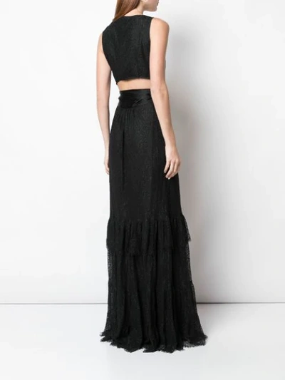 Shop Diane Von Furstenberg Rumi Wrap Gown In Black