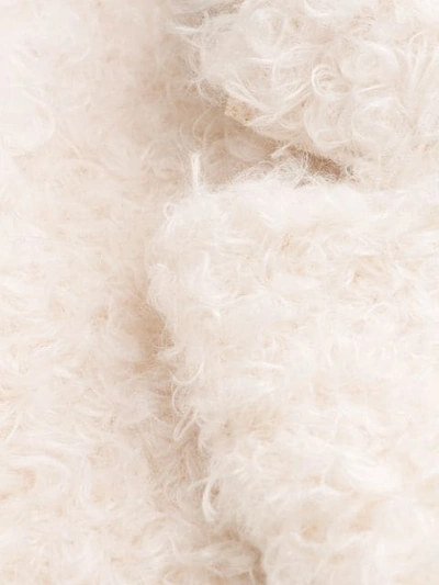 Shop Pinko Textured Cocoon Coat In C00 Bianco