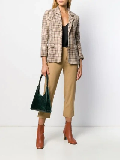 Shop Federica Tosi Slim-fit Cropped Trousers In Brown