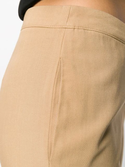 Shop Federica Tosi Slim-fit Cropped Trousers In Brown