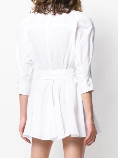 Shop Attico Belted Party Dress In White