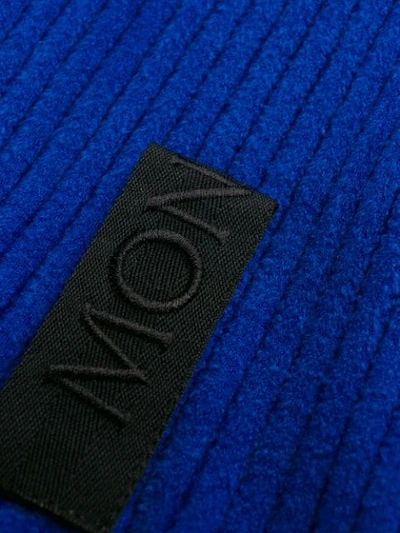 Shop Moncler Contrast Cuff Jumper In Blue