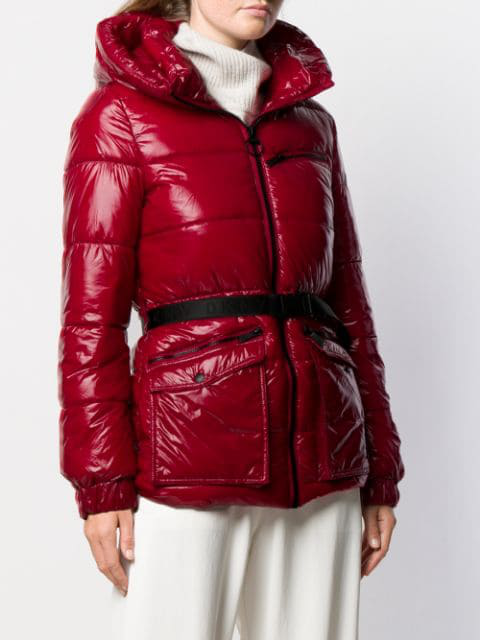 dkny puffer jacket women's red