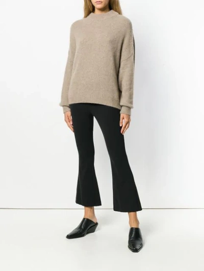 Shop Dušan Flared Cropped Trousers In Black