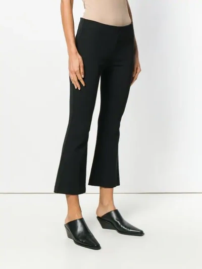 Shop Dušan Flared Cropped Trousers In Black