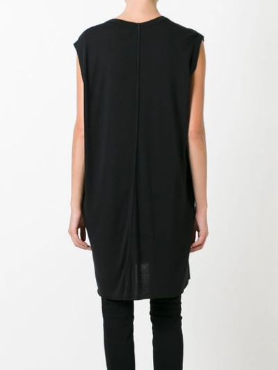 Shop Rick Owens Elongated Sleeveless T-shirt In Black