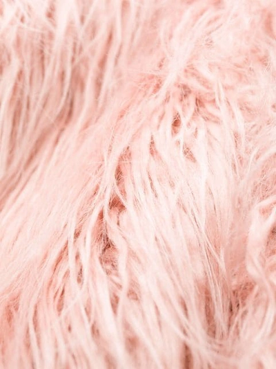 Shop L'autre Chose Faux-fur Short Jacket In Pink