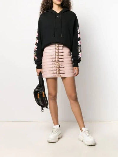 Shop Manokhi Buckled Mini Skirt In Pink