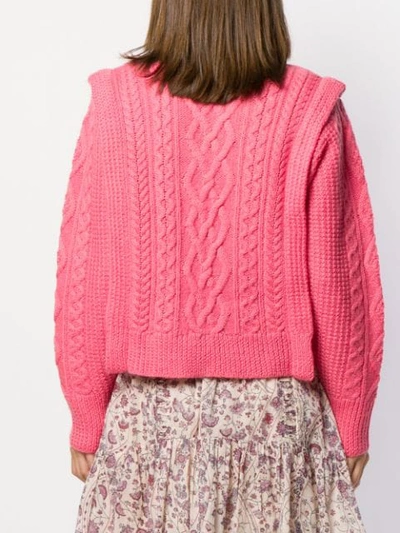ISABEL MARANT ÉTOILE CABLE KNIT SWEATER - 粉色
