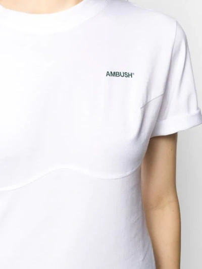 AMBUSH LOGO印花T恤 - 白色