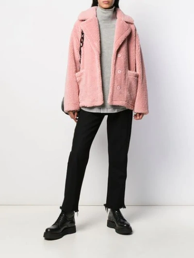 Shop Stand Studio Concealed Fastening Jacket In Pink