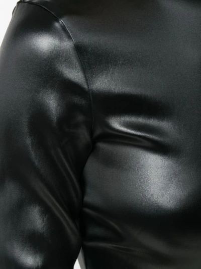 Shop Givenchy Coated Jersey Bodysuit - Black