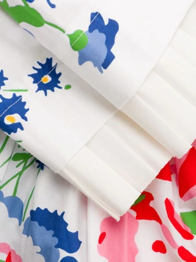 Shop Marc Jacobs Floral Print Midi Skirt In 101 White Flower