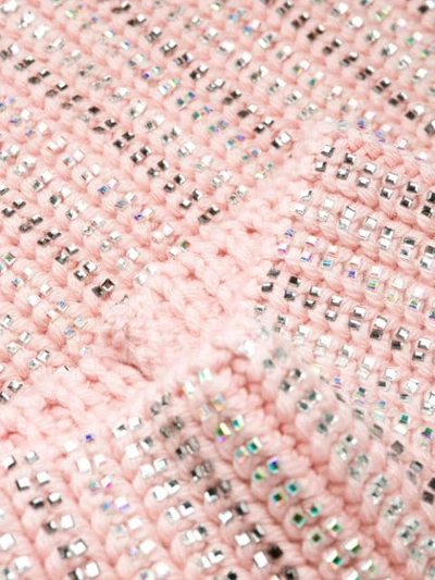 Shop Ermanno Scervino Crystal Embellished Jumper In Pink