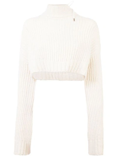 Shop Dion Lee Aviation Oversized Chunky Sweater In Neutrals