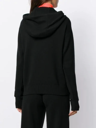 Shop Barrie Cashmere Hooded Jumper In Black