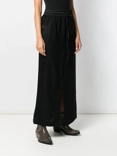 Shop Andrea Ya'aqov Drawstring Waist Skirt In 09 Black