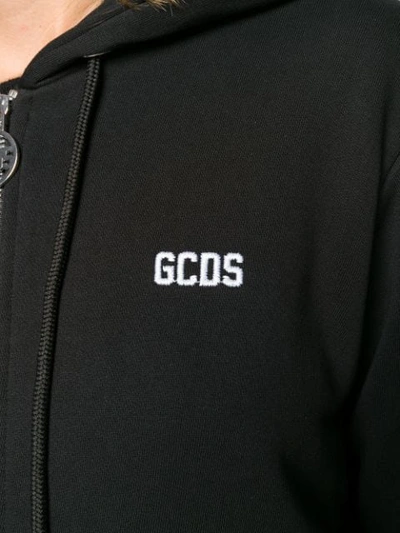 Shop Gcds Logo Print Hoodie In Black
