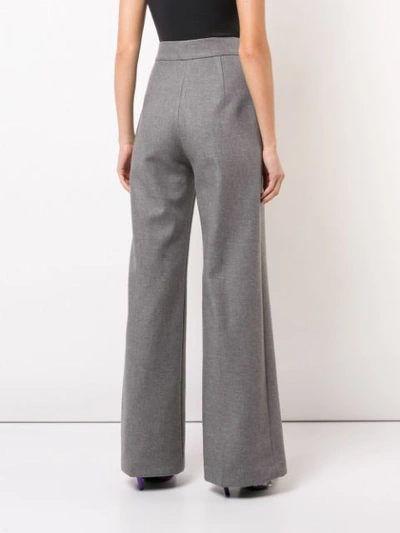 Shop Dice Kayek Long High-waisted Trousers - Grey
